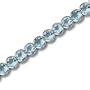 Must Have Elegant 19.00 carats total weight Round Cut Swiss Blue Topaz Gemstone Tennis Bracelet in Sterling Silver