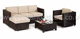 Rattan Garden Furniture - Toledo rattan Garden sofa suite BROWN