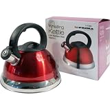 3.5L Lightweight Red Stainless Steel Whistling Kettle For Gas Electric Hobs New