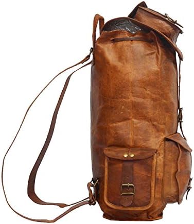 HIDE 1858 TM BUY 1 GET 1 GENUINE LEATHER, HANDMADE VINTAGE STYLE BACKPACK/RUCKSACK