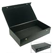 Black Leather Travel Jewelry Display Box Storage Showcase Tray