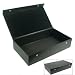 Black Leather Travel Jewelry Display Box Storage Showcase Tray