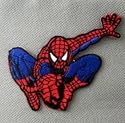 SPIDERMAN Flying embroidery iron-on patch, 8.7cm x 8cm (3.5"x3")