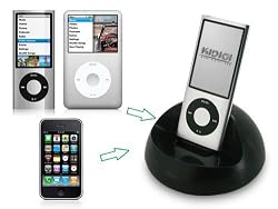 Navitech Universal Sync Cradle Charger Dock for the Apple Ipod nano (8 GB, 16GB) 1st, 2nd, 3rd, 4th, 5th generations, Apple Ipod Touch 2nd gen & 3rd gen (8GB, 16GB, 32GB, 64GB), Apple Iphone 2G, Iphone 3G, Iphone 3GS, Iphone 4, Iphone 4S, Apple Ipod Classic, (CE & RoHS certified and approved)