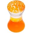 6 Gauge Orange Neon Glitter Saddle Plug