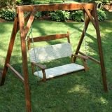 Cumaru Double Porch Swing - Oatmeal