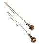 14K Gold Vermeil Pull Through Earrings w/ Tiger's &hellip by The Black Cat Jewellery Store