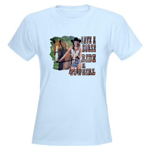 Artsmith, Inc. Womens Light T-Shirt Country Western Lady Save A Horse Ride A Cowgirl