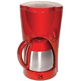 Kalorik Coffee Maker Red Metallic Thermoflask Jar