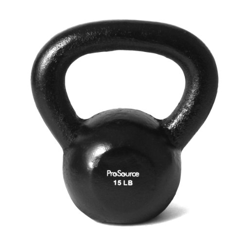 ProSource Solid Cast Iron Kettlebell 15 Pound Bryan P. McCanner