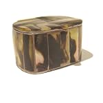 Shell Box 01 Brown Brushed Silver Iridescent Inlay Portable Small Jewelry 1.8