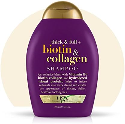 Champú Para La Caida Del Cabello de Biotin &amp; Colágeno- Tratamiento Para El Cabello Dañado y Maltratado- ✔ Producto 100% Garantizado 13 oz.