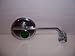 Round Chrome Mirror Green Reflector Cruiser Bike Bicycle