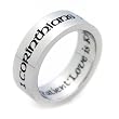 Corinthians "Love is Patient, Love is Kind" Ring - High quality Christian Religious stainless steel ring etched with Corinthians 13:4 Bible quote: "Love is Patient, Love is Kind".