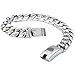 Trendsmax Boys Men Chain 316L Stainless Steel Bracelet Smooth Curb Link, 11mm 7-11inch Silver Tone