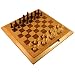 Folding 16" wooden chess set with handle and storage