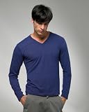 American Apparel Mens Tri-Blend Long Sleeve V Neck T Shirt. TR476