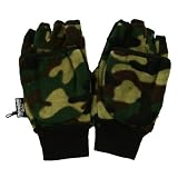 Camo Fleece Fingerless Glove - Green Camo W20S43F