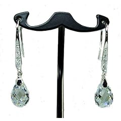 TF extravagante Tropfen-Ohrhaenger mit Zirkonias, Sterling Silber