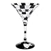 Discontinued Lolita Glassware Martini - Black and White