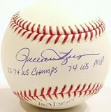 Rollie Fingers Signed MLB Baseball 2 Inscriptions