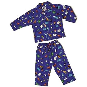 Pyjamas ' Animal' print royal blue 2-3 years