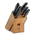 Twin Pollux Knife Block Bamboo with 7 Pieces Cutlery Set