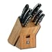 Twin Pollux Knife Block Bamboo with 7 Pieces Cutlery Set