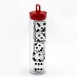 Tube of 5 16mm 6-sided Square Cornered Translucent Dice, Clear with Black