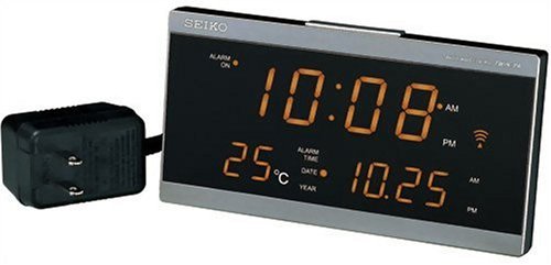 SEIKO CLOCK (セイコークロック) 目覚し時計 電波時計 LED デジタル表示 DL203N