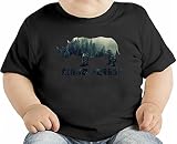 Rhino forest オーガニックベビーTシャツ 12 - 18 Months