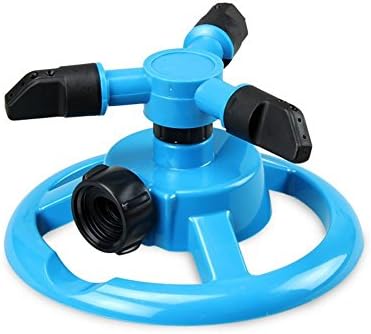 Longweng Garden Lawn Sprinklers Circular Sprayer Durable Rotary Three Arm Water Sprinkler by Careful Gardener