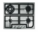 Hoover HGH64SQCX 60cm 4 Burner Gas Hob in Stainless Steel  from Hoover