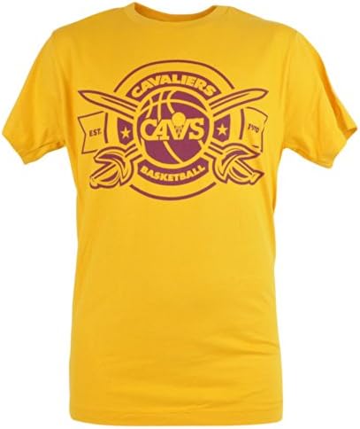 NBA Cleveland Cavaliers Cavs Basketball Est. 1970 Yellow Maroon Tshirt XLarge