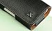 Alcatel One Touch Fierce Horizontal Side Load Napa Leather Case Pouch Built in Magnetic Flap with Clip Made with Leather Interior Material Black