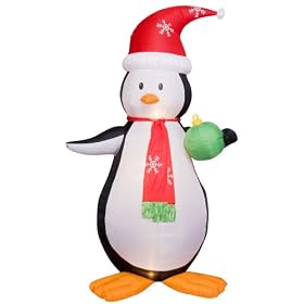 Gemmy 1016410 Airblown Inflatable - Penguin with Ornament from Lawn Ornaments