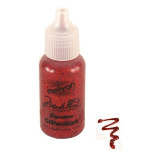 Mehron GlitterMark Liquid Glitter - Red R (0.5 oz)