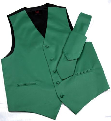 Brand Q Men's Tuxedo Vest, Tie & Pocket Square Set
