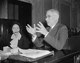 1938 photo Help must be given farm youth senate committee told by Undersecretary of Agriculture. Washington, D.C., March 10. M.L. Wilson, Undersecretary of Agriculture, today told the Senate Unemployment and Relief Committee that vocational and extension Vintage Black & White Photograph