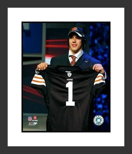 Brady Quinn Framed 8x10 Photo - Cleveland Browns 2007 NFL Draft Day