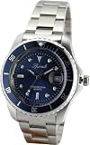 Spirale - Montre Homme - 201633-3 - Quartz Analogique - Bracelet en Métal Argent - Cadran en Bleu