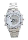 KONTAS - Montre Homme - Quartz - Acier inoxydable - inoxydable Sports acier Dual Time Blanc WatchSport Watches