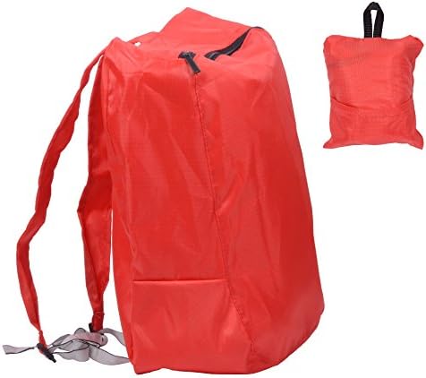 Releaserain Ultra Lightweight Handy Waterproof Red Folding Backpack Daypack 14L Packable Foldable Portable Bag for Camping Hiking Cycling Trekking Gym Sport Outdoor Beach Shopping Carry On Travel