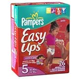 Pampers Easy Ups For Girls Jumbo Pack Size:5 # 06763 - 26/ Pack 4 Packs