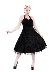 Halter Fitted Vintage Cocktail General Print Velvet Flared-Skirt Sweetheart  Dress