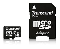 Transcend 8 GB Class 6 microSDHC Flash Memory Card TS8GUSDHC6