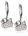 Hello Kitty White Sapphire And Diamond "Engraved" Earrings