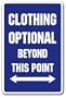 CLOTHING OPTIONAL ~Parking Sign~ pool spa hot tub