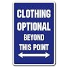 CLOTHING OPTIONAL ~Parking Sign~ pool spa hot tub