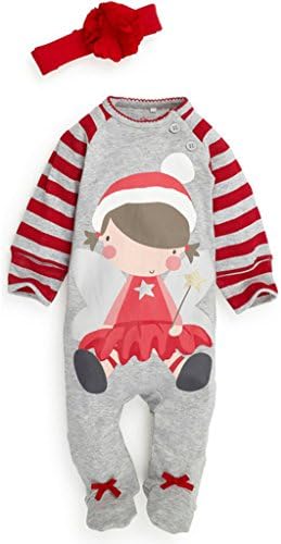 WenVen Baby Santa Suits Christmas Gifts Costume Clothes(As Picture2-Baby Girl,70)